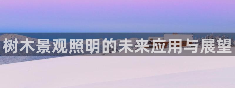 新宝gg正规：树木景观照明的未来应用与展望